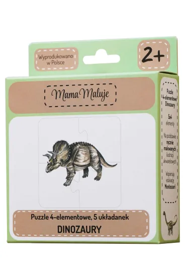 Puzzle 4 el. Dinozaury Mama Maluje