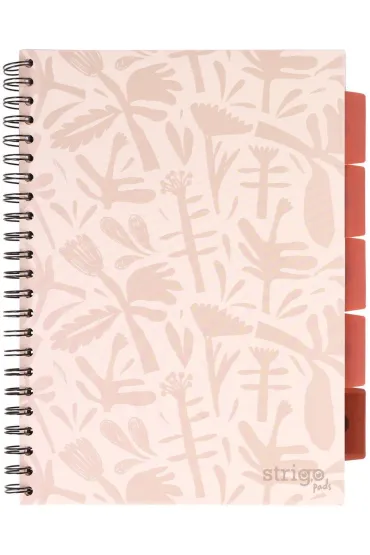 Strigo Ko�ozeszyt Pads A4 Floral be�owy kratka 100 kartek