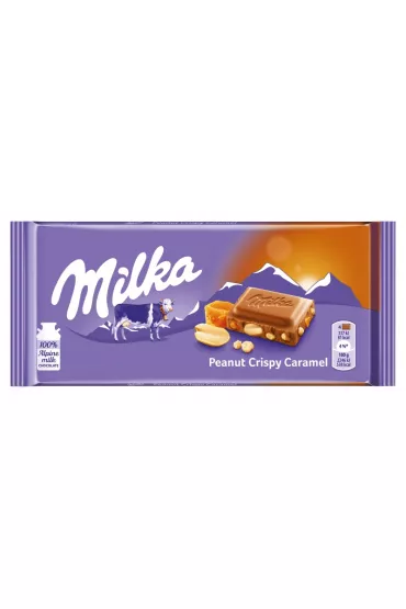 Milka Czekolada mleczna Peanut Crispy Caramel 90 g