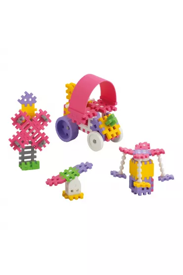 Mini Waffle Konstruktor Klocki konstrukcyjne Mini Waffle 70 element�w Konstruktor �redni r�owy MARIOINEX 902813