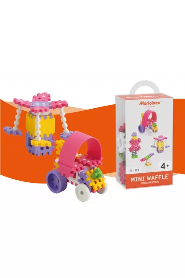 Mini Waffle Konstruktor Klocki konstrukcyjne Mini Waffle 70 element�w Konstruktor �redni r�owy MARIOINEX 902813