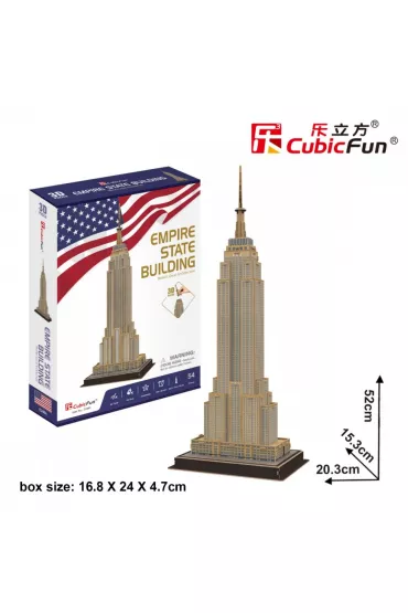 Puzzle 3D 54 el. Empire State Building Cubic Fun