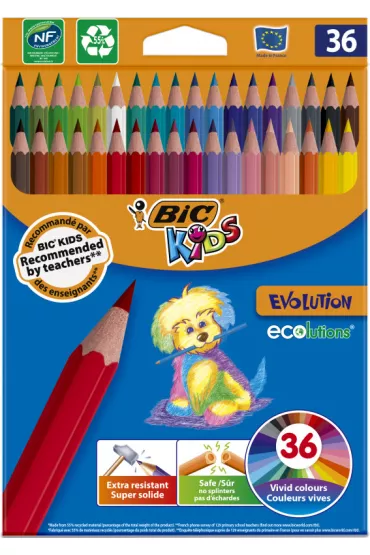 Bic Kredki o��wkowe Kids Evolution ECOlutions 36 szt.