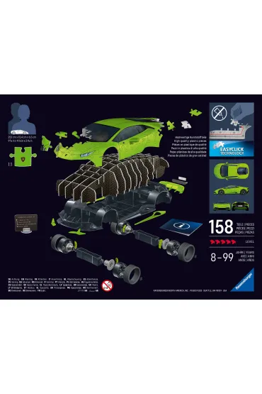 Puzzle 152 el. 3D Lamborghini Huracn EVO-Verde Ravensburger