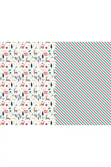 PartyDeco Papier do pakowania Merryxmas 70x200cm 2 szt.