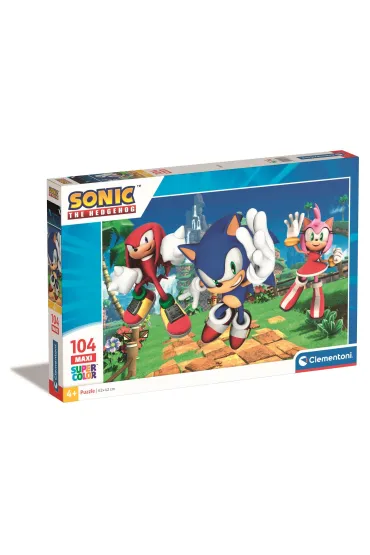 Puzzle 104 el. Maxi SuperColor. Sonic Clementoni