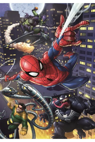 Puzzle 180 el. SuperColor. Marvel Spider-Man Clementoni
