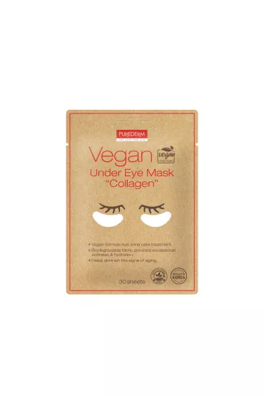 Purederm Vegan Under Eye Mask wega�skie p�atki pod oczy z kolagenem 30 szt.
