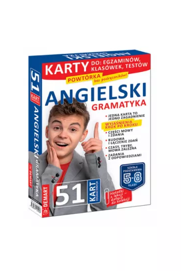 J�zyk angielski. Gramatyka. Karty edukacyjne. Szko�a podstawowa