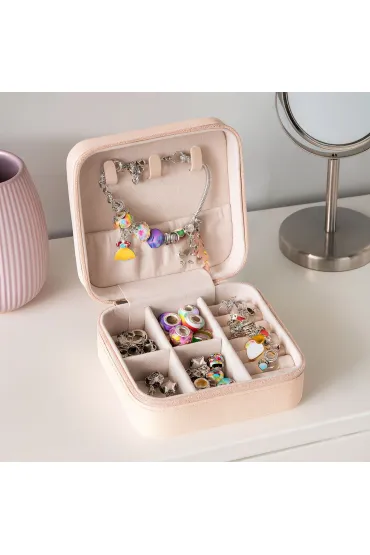 Zestaw do robienia bransoletek naszyjnik�w charmsy koraliki 66 element�w + organizer i torba Multistore