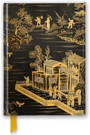 Flame Tree Notatnik A5 linia TW Chinese Lacquer Black & Gold