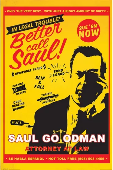 Breaking Bad (Better Call Saul Attorney At Law) - plakat