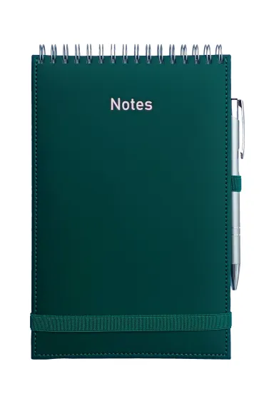 Wok� Nas Notes A5 Vivella na spirali z gumk� zielony - papier bia�y linia