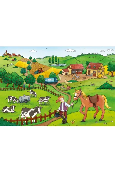 Puzzle 2x12 el. �ycie na wsi Ravensburger