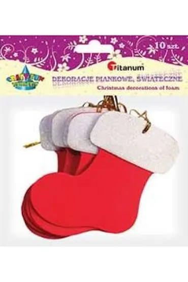 Titanum Dekoracje piankowe �wi�teczne skarpety 10szt.