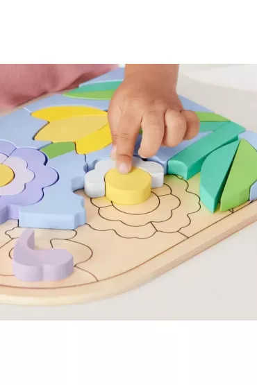 Fisher-Price. Drewniane puzzle kwiaty Mattel