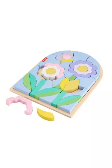 Fisher-Price. Drewniane puzzle kwiaty Mattel