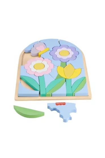 Fisher-Price. Drewniane puzzle kwiaty Mattel
