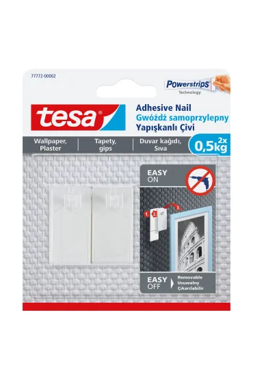 Tesa Gw�d� samoprzylepny bia�y do tapet 0,5kg 2 szt
