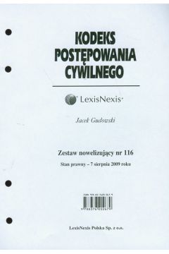 Kodeks Post�powania Cywilnego Zestaw nowelizuj�cy nr 116 - Jacek Gudowski