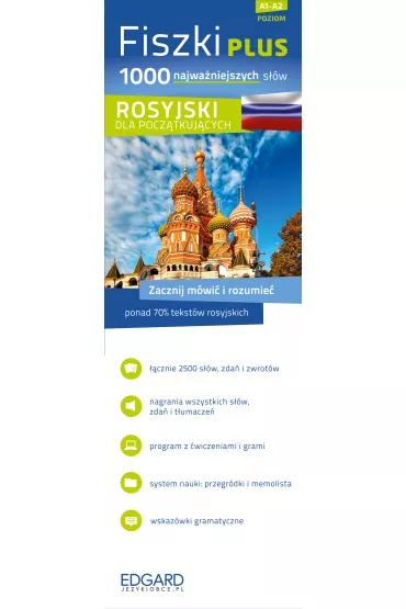 Fiszki plus. Rosyjski dla pocz�tkuj�cych. 1000 najwa�niejszych s��w. Poziom A1-A2 - Anna Poneta