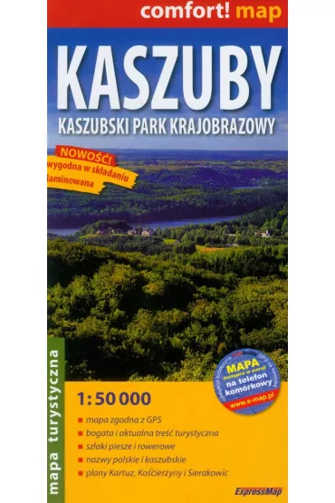 Kaszuby. Kaszubski Park Narodowy mapa turystyczna 1:50 tys