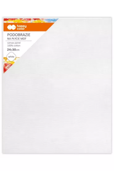 Happy Color Podobrazie baweniane 24x30, impregnowane biae, MDF 4 mm biae 24x30 cm