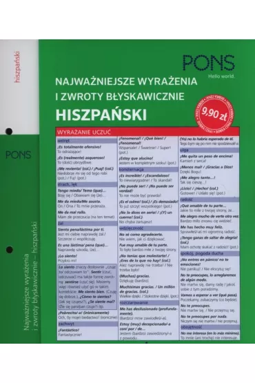 J�zyk hiszpa�ski. Najwa�niejsze wyra�enia i zwroty b�yskawiczne