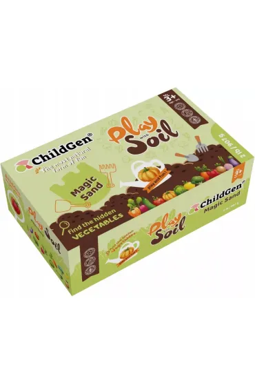Piasek do formowania naturalny gleba z warzywami 907g ChildGen