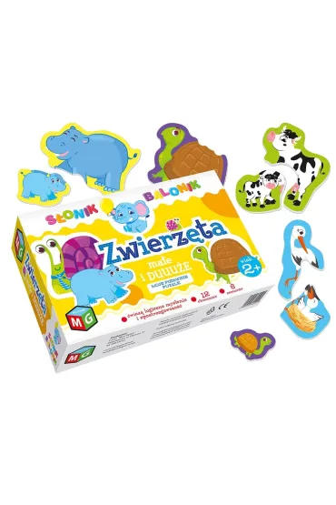 Puzzle Zwierz�ta du�e i ma�e S�onik Balonik Multigra