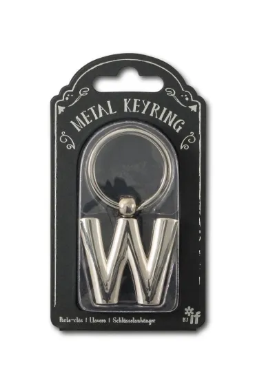 If Silver Letter Keyring - brelok do kluczy litera W