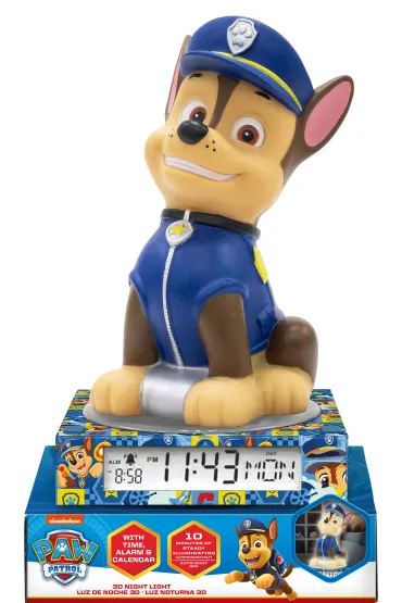 Psi Patrol Lampka 3D z budzikiem Paw Patrol PW19972