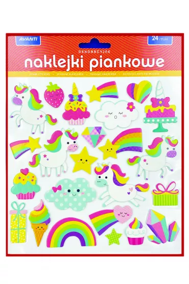 Naklejki piankowe ca�oroczne V6 24 szt.
