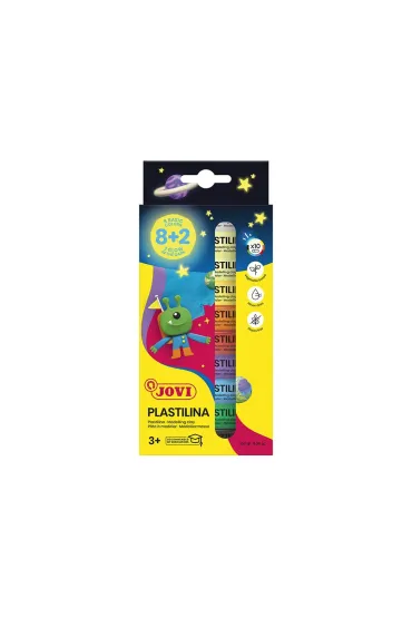 Jovi Plastelina basic kolor + 2 �wiec�ce w ciemno�ci 10x15g