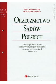 Orzecznictwo S�d�w Polskich 11/2009