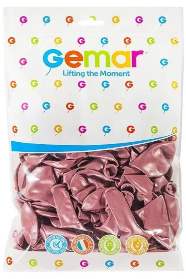 Gemar Balony metaliczne r�owo z�ote 100 szt.