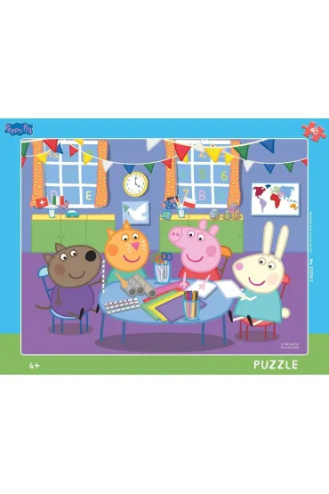 Puzzle ramkowe �winka Peppa W przedszkolu 40el Dino Toys