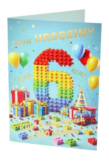 Nero KARNET URODZINY 6 B6 Z KOP NER A-041 FOL