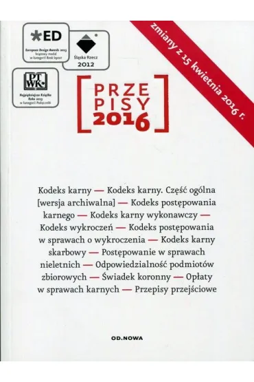 Przepisy 2016 zbi�r karny - Lech Krzy�anowski