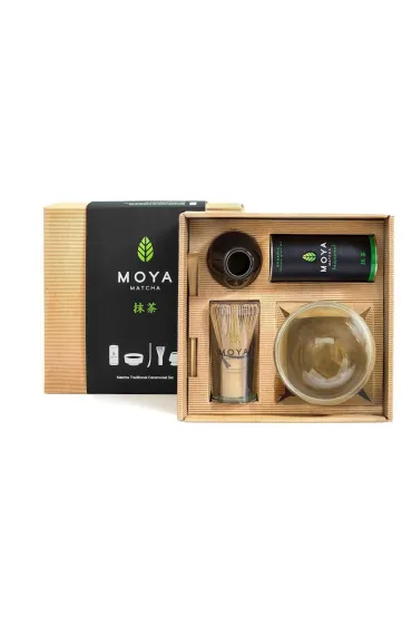 Pakiet: Matcha. Kuchnia, energia, harmonia, Zestaw ceremonialny do matchy ze szklan� czark�