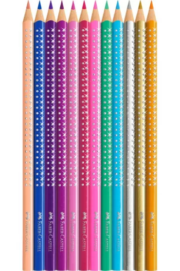 Faber-Castell Kredki o��wkowe Sparkle w metalowym opakowaniu 12 szt.