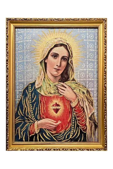 Obraz Haftowany Serce Maryi 32x42cm