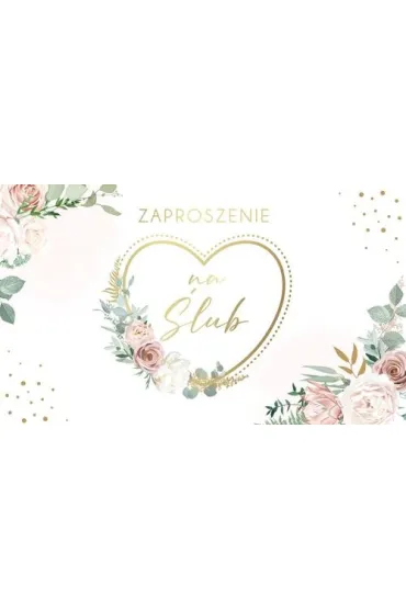 Armin Style ZAPROSZENIE SLUB 160X95 AS ZP-108 OP10SZT FOL
