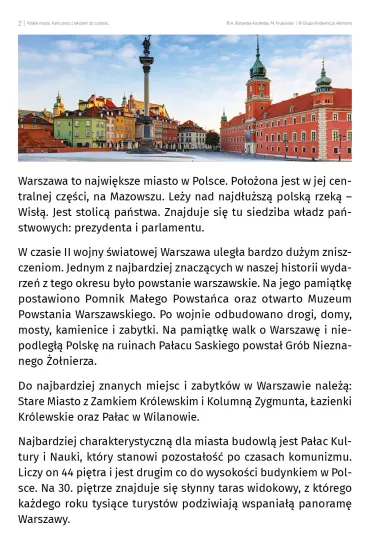 Polskie miasta. Karty pracy z tekstami do czytania ze zrozumieniem dla uczni�w ze specjalnymi potrzebami edukacyjnymi - Agnieszka Borowska-Kociemba, Ma�gorzata Krukowska