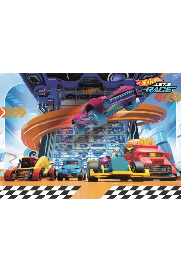 Puzzle 104 el. SuperColor. Hot Wheels Clementoni