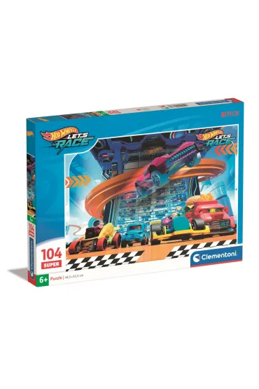 Puzzle 104 el. SuperColor. Hot Wheels Clementoni