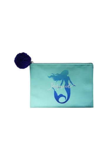 incood. Kosmetyczka turkusowa z pomponem Mermaid