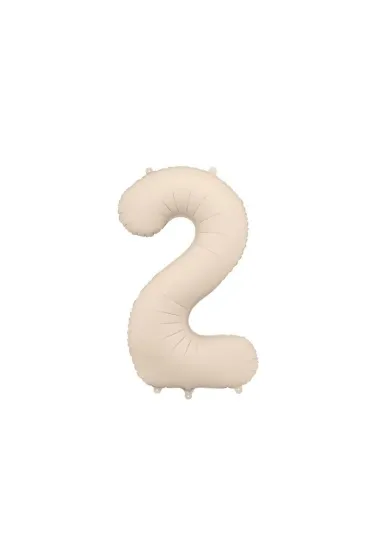 PartyDeco Balon foliowy 2 jasny be� 86cm