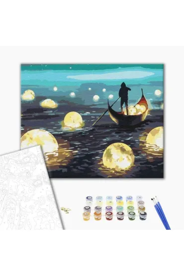 Brushme Malowanie po numerach - Ksi�ycowy Spacer 40x50cm