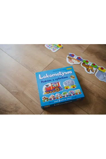 Lokomotywa. Podr�e z cyferkami. Uk�adanka edukacyjna Adamigo